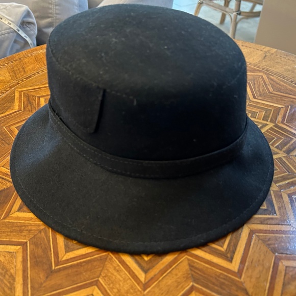 Black Merino Wool Scala Collezione Fine Hat NWOT - Picture 5 of 7